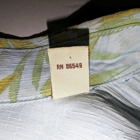 Tommy Bahama Mens Floral Light Blue Hawaiian Silk Aloha Camp Shirt XXL 2XL - Picture 5 of 11